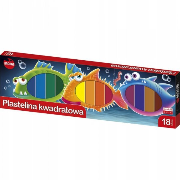 Plastelina kwadratowa dla dzieci Zestaw 18 kolorów MONA St.Majewski