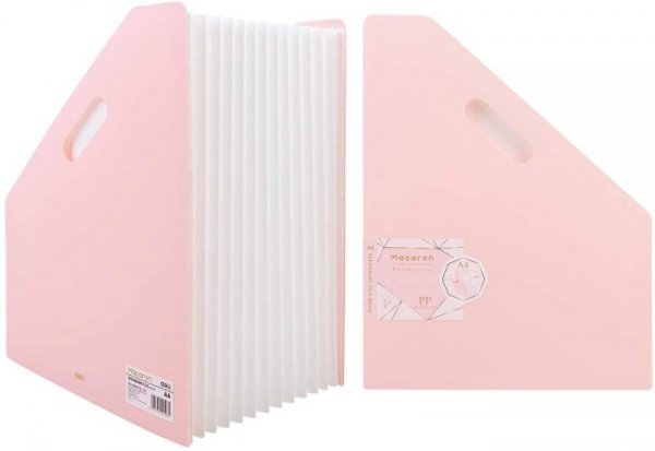 Organizer wolnostojący harmonijkowy A4 MACARON różowy B41102 PINK DELI