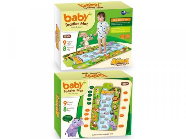 Edukacyjna Muzyczna Mata Sensoryczna Dla Dzieci ZWIERZĘTA