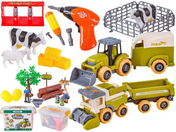 Farma Traktor Kombajn Do Skręcania Gospodarstwo Rolne Zestaw Majsterkowicza Rolnika Zwierzęta Wkrętarka