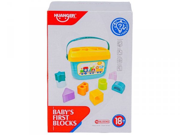 Edukacyjna Zabawka Sorter Z Klockami Układanka Wiaderko Literki Klocki