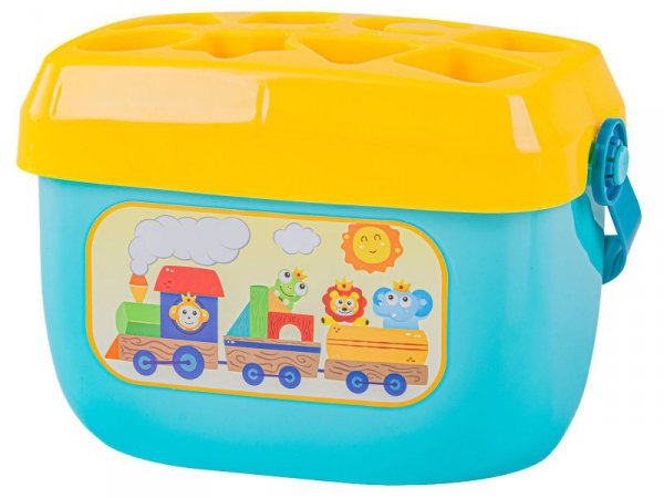 Edukacyjna Zabawka Sorter Z Klockami Układanka Wiaderko Literki Klocki