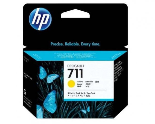 HP Tusz nr 711 CZ136A Yello 3x29ml 3pack