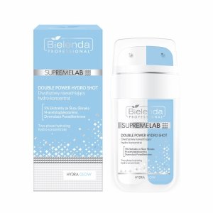 Bielenda Supremelab Hydra GLOW Dwufazowy nawadniający hydro-koncentrat z ekstraktem ze śluzu ślimaka  2x15ml