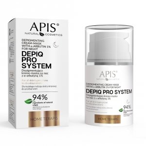 Apis DEPIQ PRO SYSTEM Depigmentująca kremo-maska na noc z α-arbutyną 1%