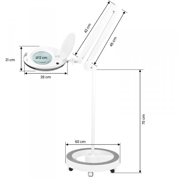 Lampa lupa Elegante 6027 60 led smd 5d ze statywem