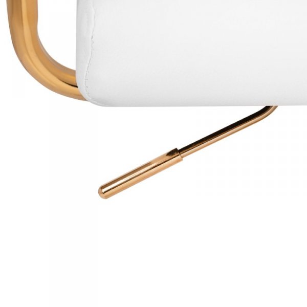 Krzesło kosmetyczne QS-OF211G złoto białe