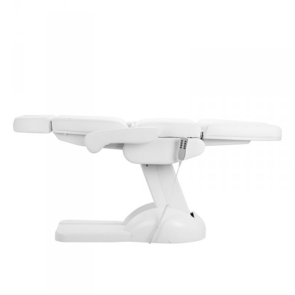 Fotel kosmetyczny elektr. Azzurro Lux 4m biały z kołyską