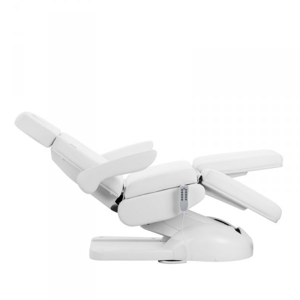 Fotel kosmetyczny elektr. Azzurro Lux 5m biały