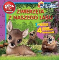 OUTLET Animal Club Układanka Kolorowanka Zwierzęta z naszego lasu 