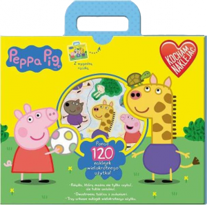 Świnka Peppa Kocham naklejać 3 (teczka, książka i 120 naklejek)