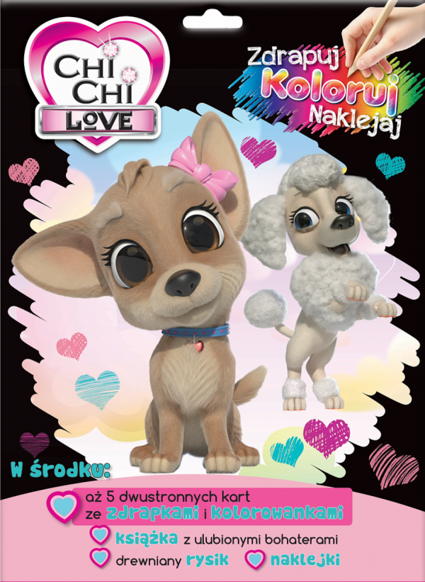 Chi Chi Love Zdrapuj, koloruj, naklejaj 1