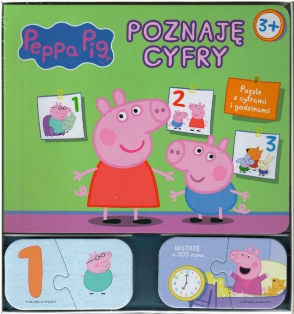 Świnka Peppa Poznaję cyfry (16 puzzli z cyframi)