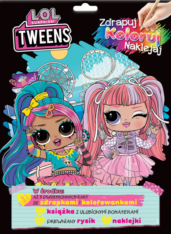 L.O.L. Surprise! Tweens Zdrapuj, koloruj, naklejaj 1