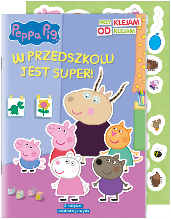 Świnka Peppa Przyklejam odklejam 2 W przedszkolu jest super!