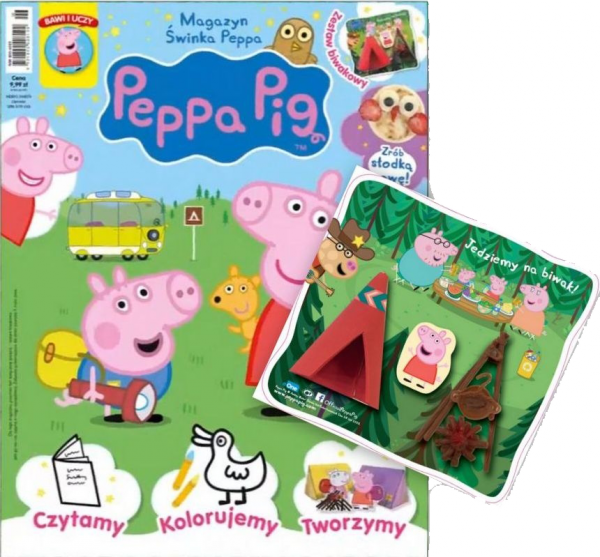 Świnka Peppa magazyn 5/2019 + zestaw Jedziemy na biwak