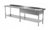 Stół ze zlewem i półką - komora po prawej stronie 2200 x 600 x 850 mm POLGAST 212226-6-P 212226-6-P