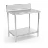 Stół roboczy - 90 x 60 cm - 210 kg - stal nierdzewna - rant ROYAL CATERING 10011357 RCAT-90/60-N