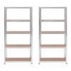 Regały magazynowe - 90 x 40 x 180 cm - 5 x 175 kg - szare - 2 szt. MSW 10061977 MSW-STSH-24