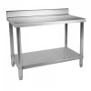 Stół roboczy - stal nierdzewna - 120 x 60 cm - 137 kg - rant ROYAL CATERING 10011591 RCWT-120X60SB