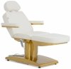 Fotel kosmetyczny - elektryczny - podgrzewany - 3 silniki - 300 W - 195 x 60 x 62 - 82 cm - 200 kg - biały / złoty Physa 10040821 PHYSA VARESE WHITE 