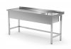 Stół ze zlewem wzmocniony bez półki - komora po prawej stronie 1800 x 600 x 850 mm POLGAST 210186-P 210186-P