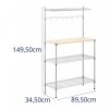 Regał metalowy 89.5x34.5x149.5cm ROYAL CATERING 10012535 RCMR-1800P53