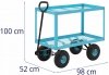 Wózek ogrodowy 150kg 2 półki z siatki HILLVERT 10090383 HT-TWIN-150