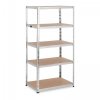 Regał magazynowy - 90 x 60 x 180 cm - 5 x 175 kg - szary MSW 10061989 MSW-STSH-36