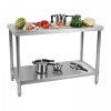 Stół roboczy - 120 x 60 cm - stal nierdzewna ROYAL CATERING 10010495 RCAT-120/60