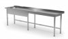 Stół ze zlewem bez półki - komora po lewej stronie 2200 x 700 x 850 mm POLGAST 211227-6-L 211227-6-L