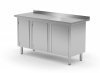 Stół przyścienny szafka z drzwiami na zawiasach 1500 x 700 x 850 mm POLGAST 128157-3 128157-3