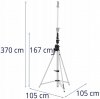 Statyw oświetleniowy - do 50 kg - 1,67-3,7 m SINGERCON 10110290 SIN-LS-100