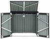 Osłona na kosze na śmieci metalowa- 2 kosze (240 l) - zamykana Uniprodo 10250609 UNI_SHED_02