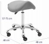 Krzesło siodłowe - 570-750 mm - 150 kg PHYSA YORK DARK GRAY 10040599 4062859171924