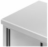  Stół roboczy z szafką przelotową ze stali nierdzewnej - ECO - 140 x 70 cm - 500 kg - Royal Catering 10013445 RCSSCB-140X70-H 