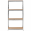Regał magazynowy - 80 x 40 x 160 cm - 4 x 80 kg - szary MSW 10061978 MSW-STSH-25