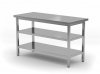 Stół centralny z dwiema półkami 1600 x 700 x 850 mm POLGAST 112167/2 112167/2