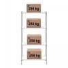 Regał metalowy - 4 maty - 900 x 450 x 1800 mm Royal Catering 10011853 RCMR-1800P43