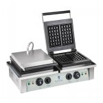 Gofrownica - 2 x 2000 W - prostokątna ROYAL CATERING 10010315 RCWM-4000-E