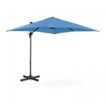 Parasol ogrodowy wiszący - obrotowy - 250 x 250 cm - niebieski UNIPRODO 10250108 UNI_UMBRELLA_2SQ250BL