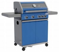 GRILL GAZOWY ITAMI 4+1, 14,5KW, Z SZYBĄ, NIEBIESKI Yato YG-20033 