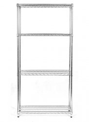 Regał chromowany siatkowy 4-półkowy 61x122x182 cm ULTRA POWER