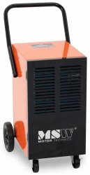 Osuszacz powietrza - budowlany - 60 l / 24 h - 75 m² - 600 m³/h - uchwyt i 2 koła MSW 10062759 MSW-DEH-V1 C60