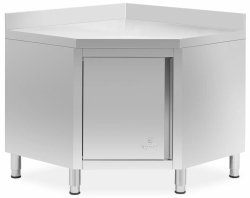  Szafka narożna - stal nierdzewna - rant - 100 x 100 cm - Royal Catering 10013315 RCCC-1000SB 