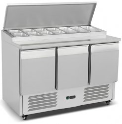 Stół chłodniczy 3-drzwiowy sałatkowy 7x GN 1/3 Szron DBS1300D 5905440407912