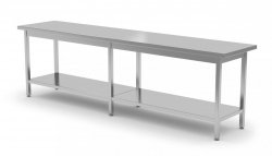 Stół centralny z półką 2600 x 700 x 850 mm POLGAST 112267-6 112267-6