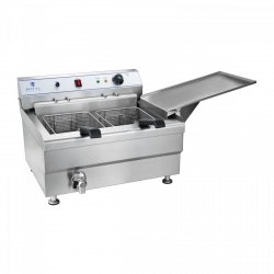 Smażalnik - 30 litrów - 400 V - 2 x kosz ROYAL CATERING 10010126 RCBG 30-2-B STH