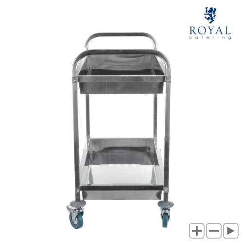 Wózek kelnerski - 2 półki - głęboki ROYAL CATERING 10010080 RCGW 2