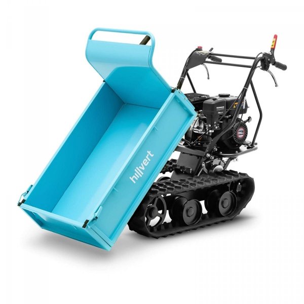 Taczka spalinowa / wywrotka - na gąsienicach - do 350 kg - silnik benzynowy 4.1 kW HILLVERT 10090361 HT-MD-300